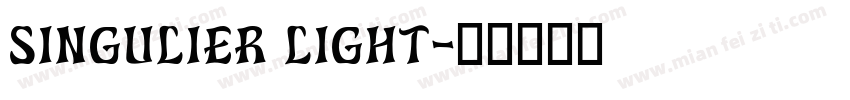 singulier light字体转换